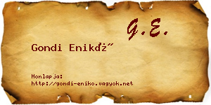 Gondi Enikő névjegykártya